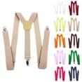 thumbnail image 4 of Fashion British Style Solid Color Y-Shaped Suspenders for Women, Adjustable Elastic Band with Metal Clip On Braces, 4 of 4
