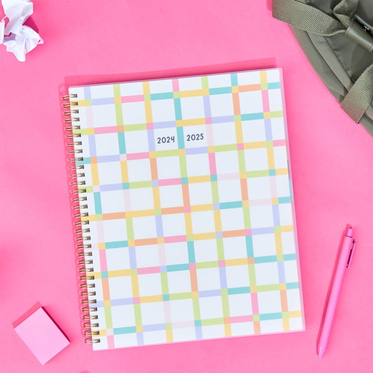 2024 Weekly & Monthly Planner - January To December 2024, Medium 6.4x8.5 Inches, Pink, Goal Tracking, Academic Planner