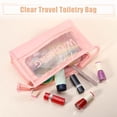 thumbnail image 3 of Unique Bargains Clear Letter Makeup Bags Transparent Toiletry Bag Waterproof Cosmetic Bags for Travel Pink Large, 3 of 7