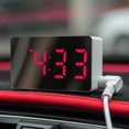 thumbnail image 1 of Digital Alarm Clock Large Date Display Dimming Charging LED Temperature Display Mirror Display Dimming Snooze Time 3'' Table Clocks Decoration Red, 1 of 8