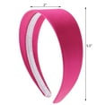 thumbnail image 6 of Motique Accessories Hot Pink 2 inch Wide Satin Hard Headband with No Teeth, 6 of 6