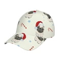 thumbnail image 6 of Lsque Christmas Pug Dog Baseball Cap Trucker Low Profile Hat Golf Dad Hat Adjustable Original Classic Unconstructed Plain Cap Men Women, 6 of 9