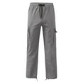 thumbnail image 3 of HCNTES Men's Pants, Cargo Pants, Lightweight Work Hiking Pants, Outdoor Apparel（Z01-Grey,4XL), 3 of 3