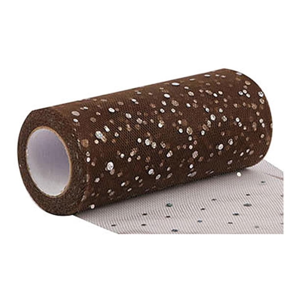 Jikaix 1 Rollo de Adorno de Purpurina Rollo de Tul Sin Olor Red Hilado Decoraciones de Guirnalda Cinta Transparente para Interiores