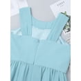 thumbnail image 6 of JanJean Kids Sleeveless Halter Neck Shiny Rhinestone Chiffon Flower Girls Dress Birthday Party Sky Blue 8, 6 of 7