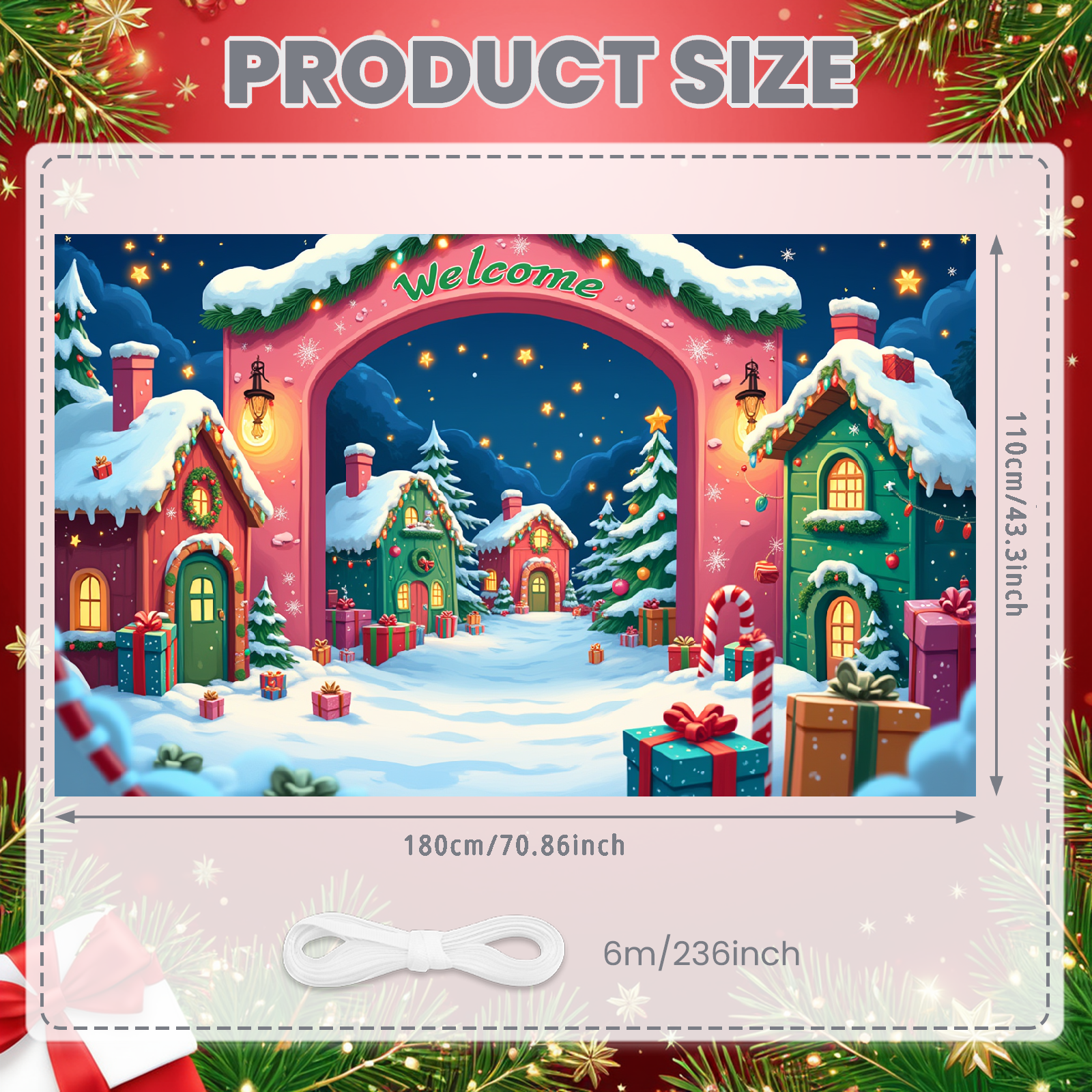 Bannière De Noël éléments Traditionnels De Noël Design De Modèle D