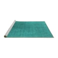 thumbnail image 2 of Ahgly Company Machine Washable Indoor Rectangle Oriental Turquoise Blue Industrial Area Rugs, 3' x 5', 2 of 4