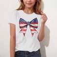 thumbnail image 2 of FamilyThread Kids Striped Shirts Short Sleeve Boy Girls July 4th Patriotic Tee Top Pattern Short Sleeve Round Neck Top T-shirt For Kids, 2 of 4