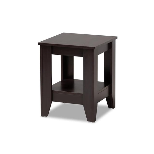 Baxton Studio Audra Table d'Appoint en Bois Fini Brun Foncé