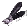 thumbnail image 3 of Nail Clipper, Anti Splash Thick Toenail Cutter Slanted Edge Dead Skin Remover Cuticle Trimmer Heavy Duty Manicure Pedicure Tool Stainless Steel Grooming Instrument Black, 3 of 6