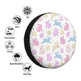 thumbnail image 4 of Goofa Easter Colorful Rabbit Pattern Universal Tire Cover for Jeep, SUV, Truck, and Trailer – Waterproof, UV-Resistant,Easy to Install, Fits 14"-17" Tires-17 inch, 4 of 6