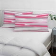 thumbnail image 3 of Pink Gray Stripes Pillow Covers, Linen Long Throw Pillow Case, Watercolor Modern Abstract Minimalist Holiday Pillow Protector Decorative Cushion Cover for Living Room/Bedroom 20" x 36", 3 of 8