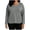 Gray01, variant on Karymi Womens Tops Dressy Casual Plus Size Solid V Neck 3/4 Sleeve Scrub Top, Casual Loose Fit Pullover Care Uniform Blouse with Double Front Pockets Womens Summer Tops