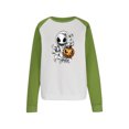 thumbnail image 5 of Wpawbk Chandail en Molleton Imprimé Halloween pour Femmes Col Rond Manches Longues Surdimensionné Doux Confortable Élégant, pour Femmes, Automne Printemps Hiver, Décontracté Rendez-Vous Fête Travail Maison Vacances, Mode Attrayante, 5 of 5