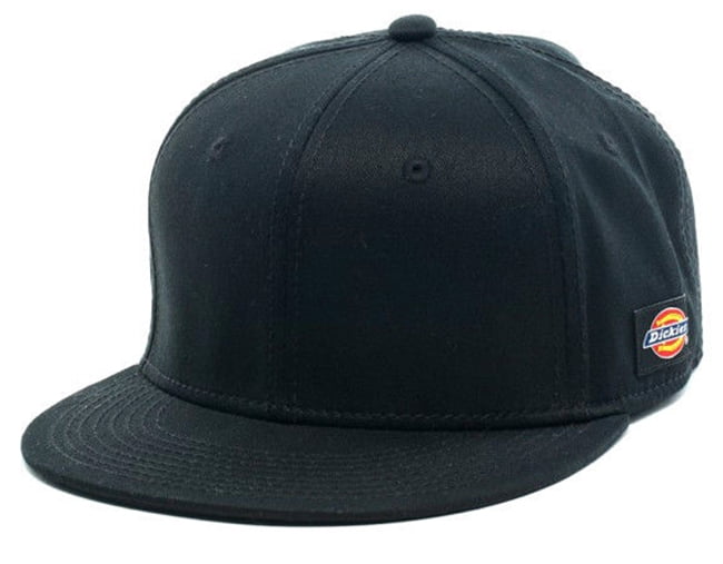 Dickies Core Black Flatbill Cap Hat - S/M - Walmart.com - Walmart.com