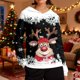 thumbnail image 2 of WILLBEST Sudadera con Capucha de Estilo Acogedor, Manga Larga, Estilo Casual, con Estampado Festivo para Comodidad y Calidez Diarias Chica​​, 2 of 5