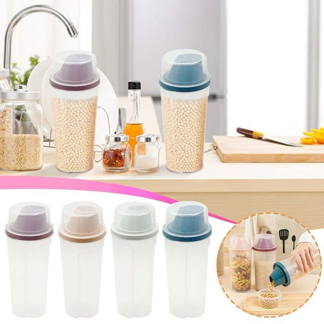 Kitchen Grain Canister, Transparent Sealed Storage Box, 5.5L Capacity, Easy Access Lid, Modern Kitchen Design, For Pantry/Office, Food Preservation Container, Food Storage Jar, Airtight Grain Jar,