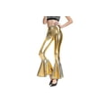 thumbnail image 2 of Women's Flared Pants Mermaid Wide Leg Pants Hippie Metallic Pants_Gift Of G, 2 of 4