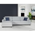 thumbnail image 4 of K-Living Reversible Sectional in Sand Linen Fabric with 2 Throw Pillows, 4 of 6