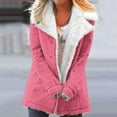 thumbnail image 2 of Fjofpr Womens Coats Lapel Fleece Lined Jacket Winter Warm Button Down Coat Outerwear with Pocket, 2 of 5