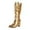 Gold, variant on HXWCHs Metallic Women's Mid-Calf Boots for Evening Dress Party Fashion Show Stage Nightclub and Wedding Events 36 Blue
