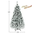 thumbnail image 3 of Costway 6ft Pre-Lit Premium Snow Flocked Hinged Artificial Christmas Tree w/ 250 Lights, 3 of 10