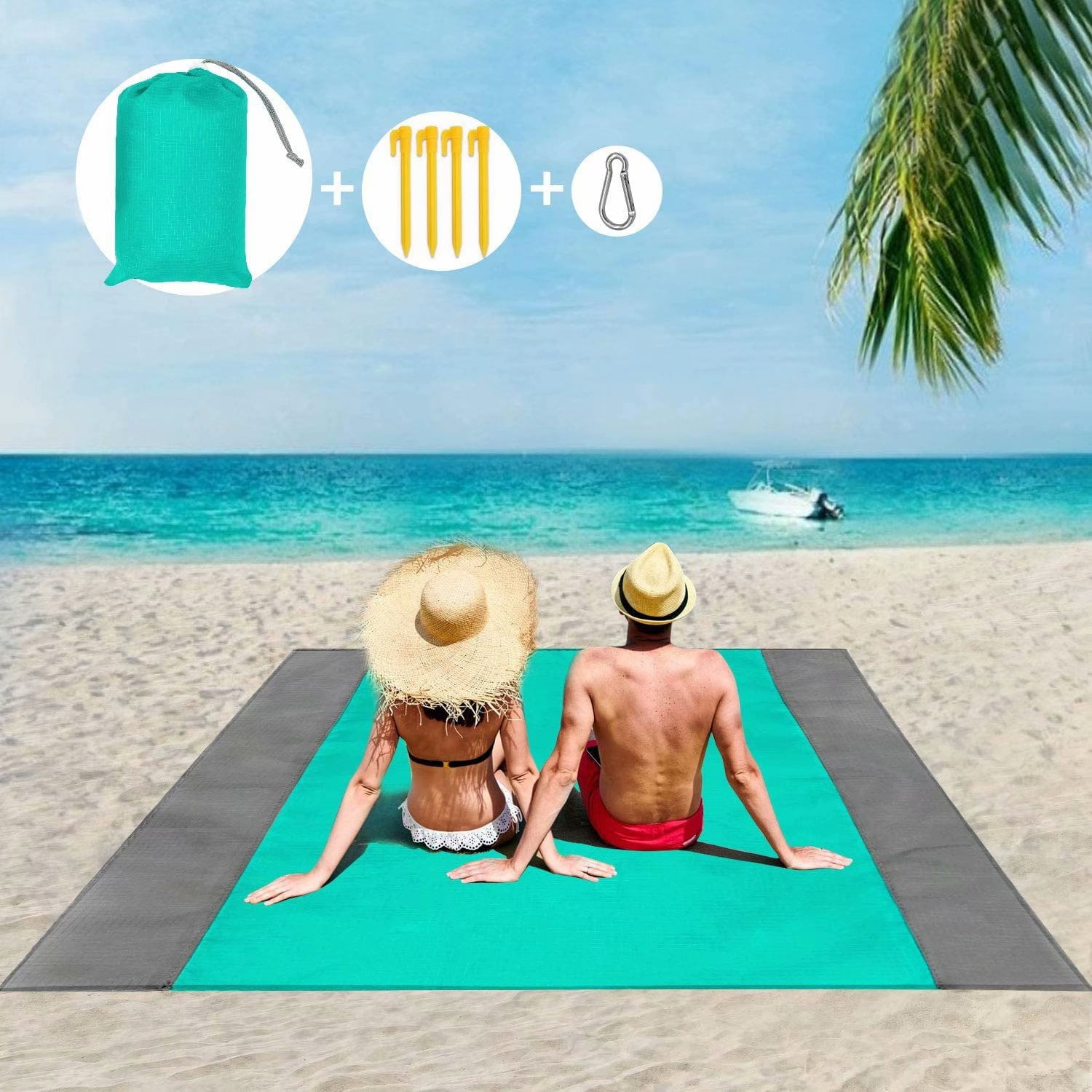 Beach Blanket, Beach Mat, Extra Large, 210 X 200 Cm, Waterproof
