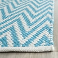thumbnail image 4 of SAFAVIEH Montauk Siomha Chevron Cotton Area Rug, Turquoise/Ivory, 4' x 6', 4 of 9