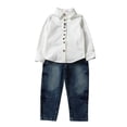 thumbnail image 1 of Niños Niños Niños Camisa De Algodón De Manga Larga Tops Jeans Pantalones Ropa Outfit-119316.03 Likrtyny Caballero, 1 of 9