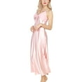 thumbnail image 3 of Defitshape Women's Silk Lace Sleeveless Satin Nightgown Dress Long Chemise Lingerie Sleepwear Pink US M (Tag2XL), 3 of 3