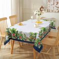 thumbnail image 5 of Tropical Palm Leaf Tablecloth Waterproof, Summer Floral Bordered Rectangle Table Cloth, Washable Table Cover for Kitchen Dining Party Decor (60×84 Inch), 5 of 6