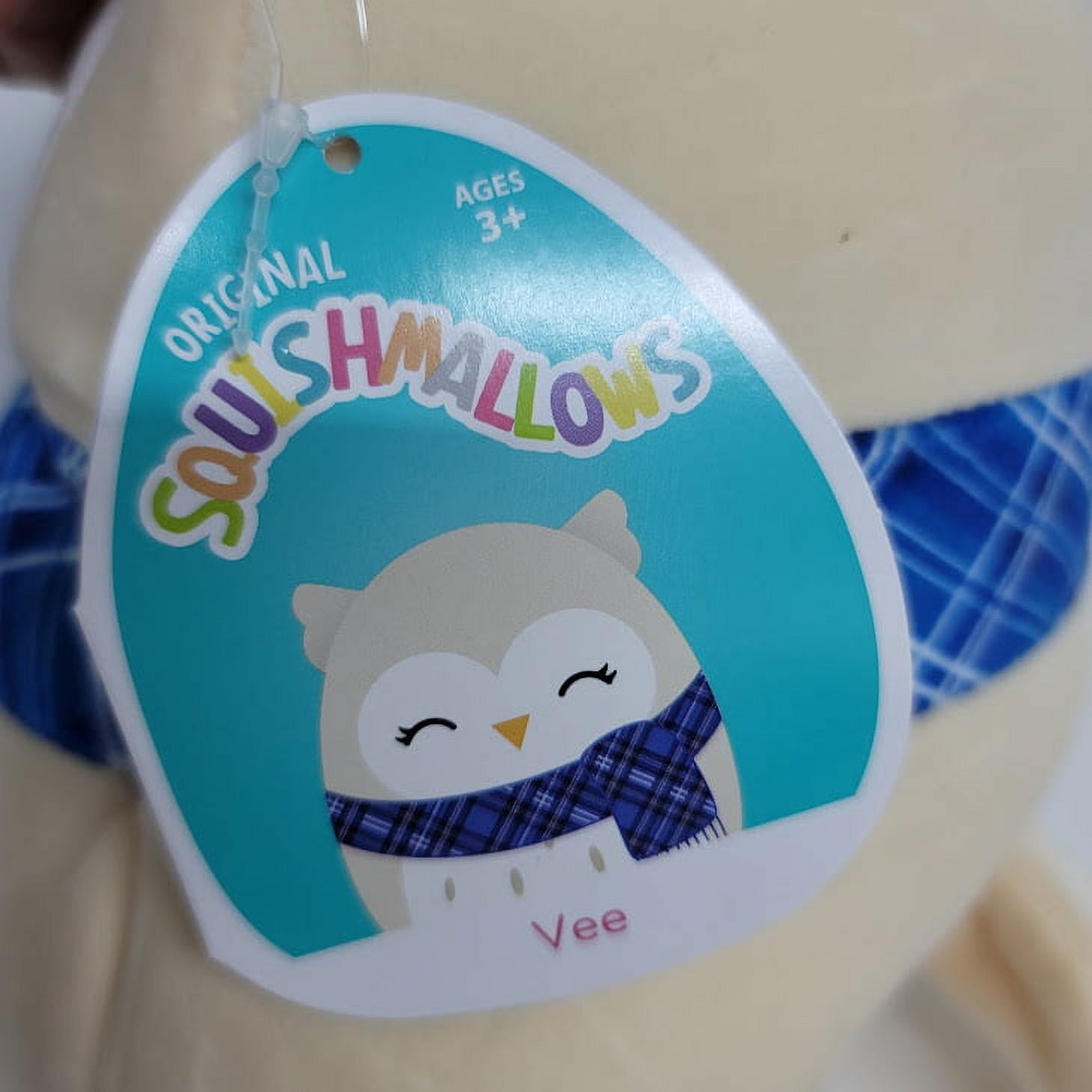 Squishmallow 4 Inch Vee the Owl Christmas Plush Ornament - Owl