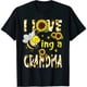 thumbnail image 1 of Playera para Mujer Regalo del Día de la Madre Me Encanta Ser Abuela Girasol Abeja Casual Manga Corta Negra 3XL, 1 of 5