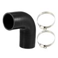 thumbnail image 1 of Juego de manguera de silicona Unique Bargains Codo de 90 grados negro ID 57mm, 1 of 6