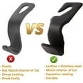 thumbnail image 5 of Purse Hook for Car, Superior Leather Headrest Hanger Matching Cars Interior, Brown Back Seat Organizer Storage Holder, 5 of 14