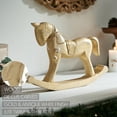 thumbnail image 3 of VHC Brands Brushed Gold Wooden Rocking Horse 9.5x15x1.5, 3 of 4