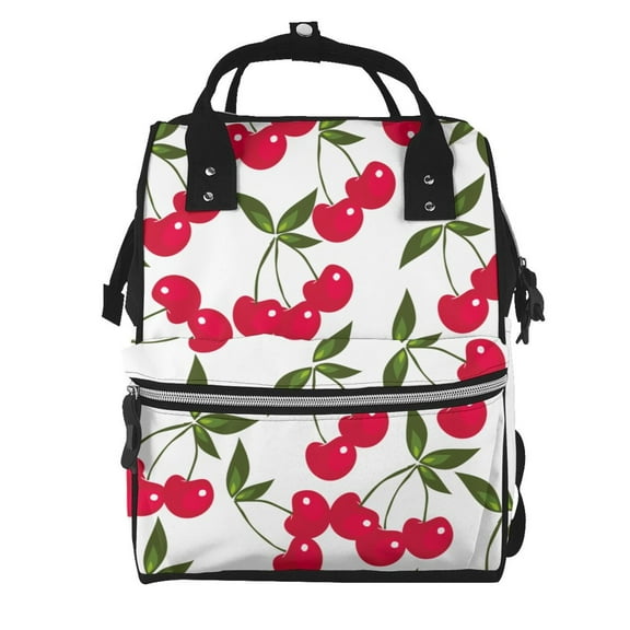 Defioc Cherry for Baby Diaper Bag Backpack - Baby Bag for Boys & Girls - Diaper Backpack - Large Travel Diaper Bags- Baby Registry Search & Shower Gifts