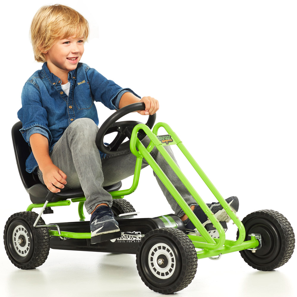 Hauck Lightning Ride-On Pedal Go-Kart Activity Green or Pink - image 4 of 9