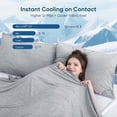 thumbnail image 3 of Aship  Cooling Blanket Queen 79"x 86", Summer Blankets Q-MAX>0.5 Double Sided Cool Blanket Arc-Chill Cooling Bed Blanket Soft Breathable  for Beds  Sofa Travel, Gray, 3 of 9
