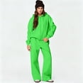 thumbnail image 2 of Women Sweatsuits 2 Piece Set Zip Up Hooded Sweatshirts Vacation Travel Matching Sets,M, 2 of 7