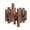 Walnut, variant on Black Solid Wood 3-Hook Piano Key Wall Rack, Flip-Down Coat Hooks for Entryway, Bedroom and Bathroom