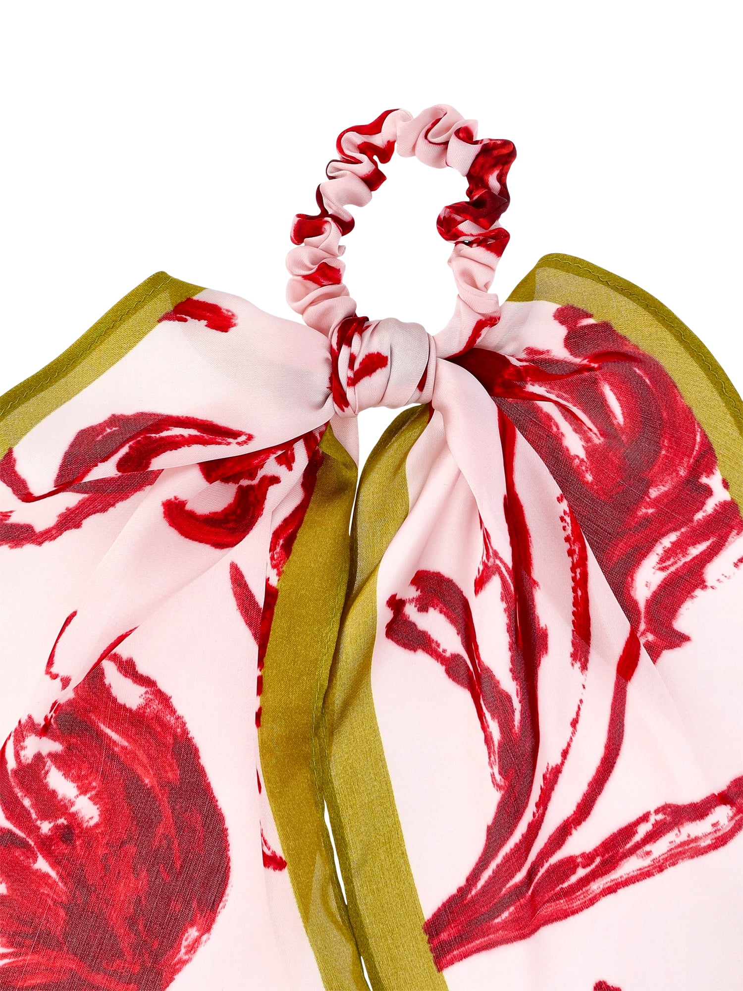 Time and Tru Women's Print Pony Scarf Hair Accessory, Blush