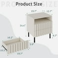 thumbnail image 3 of UEV Beige Fluted Nightstand Set of 2, Modern Nightstand with 2 Drawers, Wooden End Table with Storage for Small Spaces, Side Table for Bedroom, Couch, Home Office, 3 of 13
