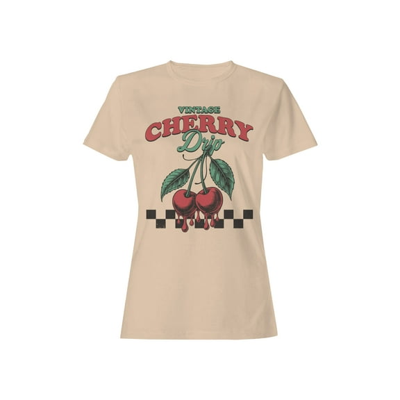 Vintage Cherry Drip Art Design Women's T-shirt