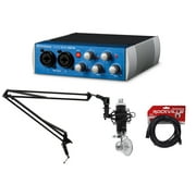 PRESONUS AUDIOBOX USB 96 2x2 Audio 2.0 Recording MIDI Interface+Mic+Cable+Stand
