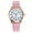 Pink, variant on Women's Casual Quartz Leather Strap Dress Watch for Small Wrists Ladies Analog Wrist Watches for Women
