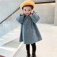 thumbnail image 4 of Generic Children'S Warm Woolen Overcoat Toddler Kids Baby Girls Boys Solid Coat Elegant Notched Collar Double Jacket Wool Coat Trench Coat Outerwear Winter Coats For Kids With Hooded, 4 of 9
