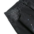 thumbnail image 2 of ZAXARRA Men's Distressed Jeans Graffiti Print Denim Pants with Ripped Holes, 2 of 5