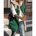 thumbnail image 4 of Fall Long Puffer Vest Women Sleeveless Hooded Reversible Fleece Sherpa Jacket Zip Up Winter Coat Outerwear Vests, 4 of 6