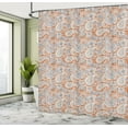 thumbnail image 4 of Ambesonne Flower Shower Curtain, Traditional Paisley Floral, 69"Wx75"L, Dark Orange, 4 of 4